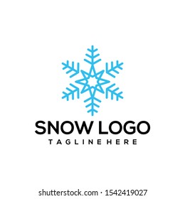 Snow Logo Design Vector Template