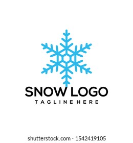 Snow Logo Design Vector Template