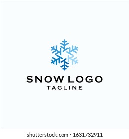 snow logo icon illustration vector design template premium quality