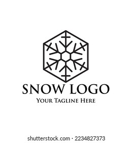 ilustración de icono de nieve diseño vectorial