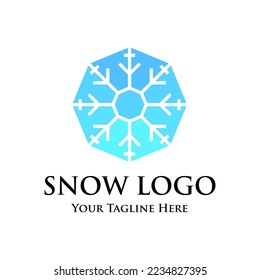 Schnee-Logo-Symbol Vektordesign-Vorlage Premium-Qualität