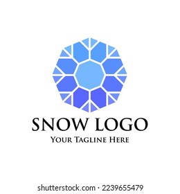 snow logo icon illustration vector design template premium quality