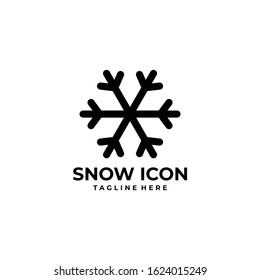 snow logo icon vector isolated