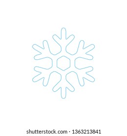 Snow Logo Sign Icon Vector Flat Design Template For Web