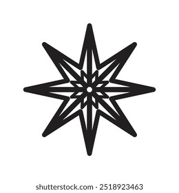 Ilustração de modelo de ícone de vetor de logotipo de neve