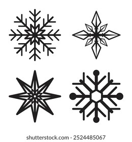 Ilustração de modelo de ícone de vetor de logotipo de neve