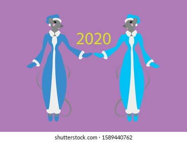 Snow maiden 2020 New Year of the white metal rat