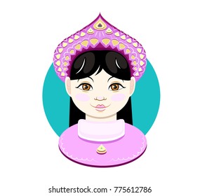 snow maiden girl vector 