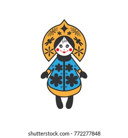Snow Maiden icon. Christmas or New Year element. Premium color graphic design. Signs, outline symbols collection, simple icon for websites, web design, mobile app on white background
