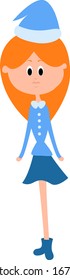 Snow maiden, illustration, vector on white background.