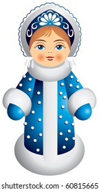 Snow Maiden, New Year's snow queen, Russian winter doll, character of magic fairy tales, mistress of a New Year's holiday