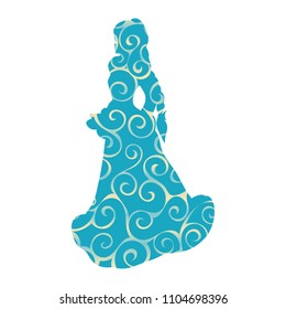 Snow Maiden pattern silhouette new year
