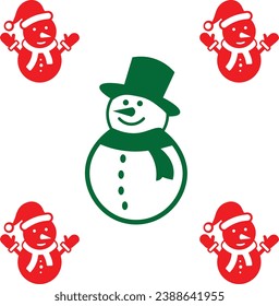 snow man aop pattern, Christmas pattern