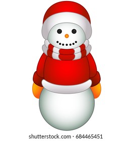 Snow man cartoon