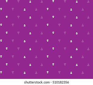 Snow Man and Christmas tree Background color pattern.