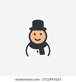 Snow man  color vector design and Christmas design