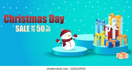 Snow man and gift boxes for Chrismas sale