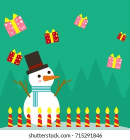 Snow Man Gifts, Winter Celebrate happiness Apply to the card, website, character design.