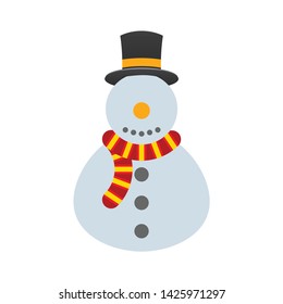 snow man icon. flat illustration of snow man vector icon for web