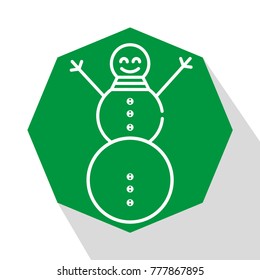 snow man icon vector
