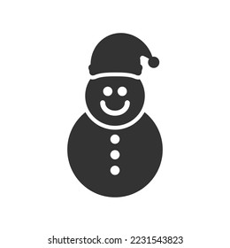 Snow man Icon, Vector graphics