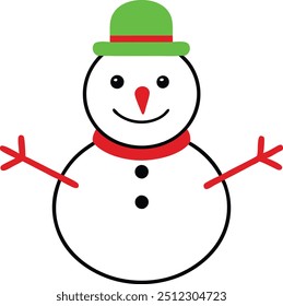snow man illustration vector art