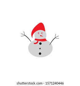 Snow man illustration vector design 