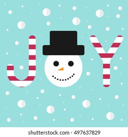 snow man joy on Christmas