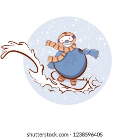 snow man on board 