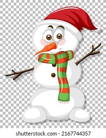 A snow man on grid background illustration