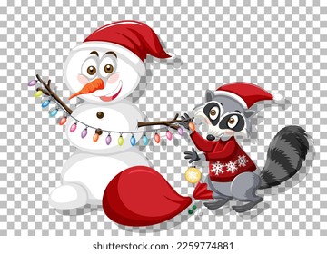 A snow man on grid background illustration