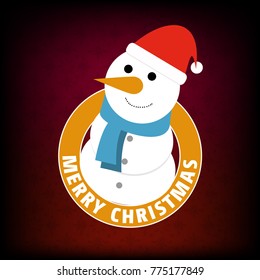 SNow man with pattern background card