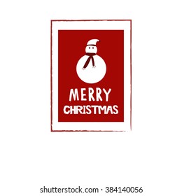 Snow man postcard