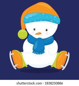 ilustración vectorial de diseño de patinaje sobre nieve