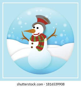 A snow man vector for  Christmas  holiday content.