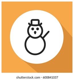 Snow man vector icon