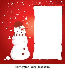 snow man with white list