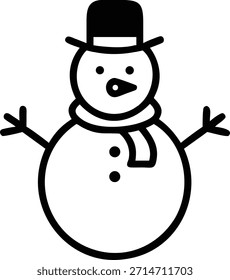 The snow man winter icon