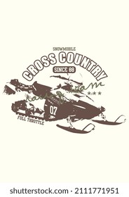 SNOW MOBILE CROSS COUNTRY AOP GRAPHIC VECTOR