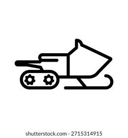 Icono móvil de la nieve, gráficos de Vector de línea