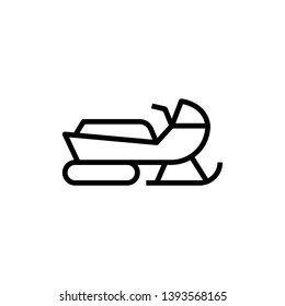  Snow mobile Icon Outline Vector