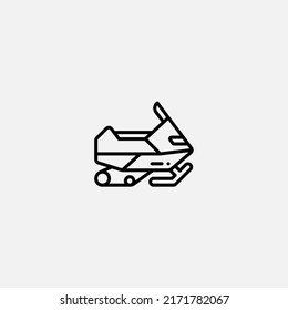 Snow Mobile Icon Sign Vector,Symbol, Logo Illustration For Web And Mobile