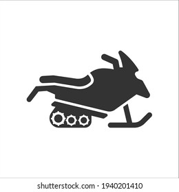 Snow Mobile Icon, Vector Graphics