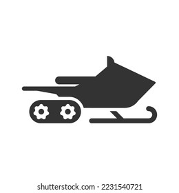 Snow mobile icon, Vector graphics