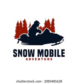 Snow Mobile Vector Illustration Logo Design