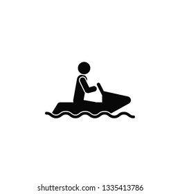 Snow motorbike, icon. Element of simple icon for websites, web design, mobile app, infographics. Thick line icon for website design and development, app development