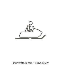 Snow motorbike vector icon. Simple element illustration from map and navigation concept. Snow motorbike vector icon. Real estate concept vector illustration.