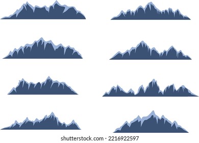 A snow mountain alps vector collection