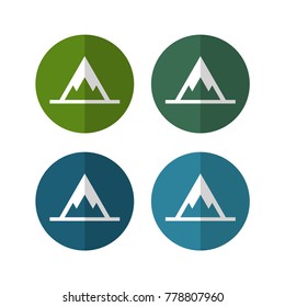 Snow Mountain flat icons, vector, isolate on white background.