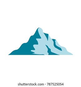 Snow mountain icon. Flat illustration of snow mountain vector icon isolated on white background